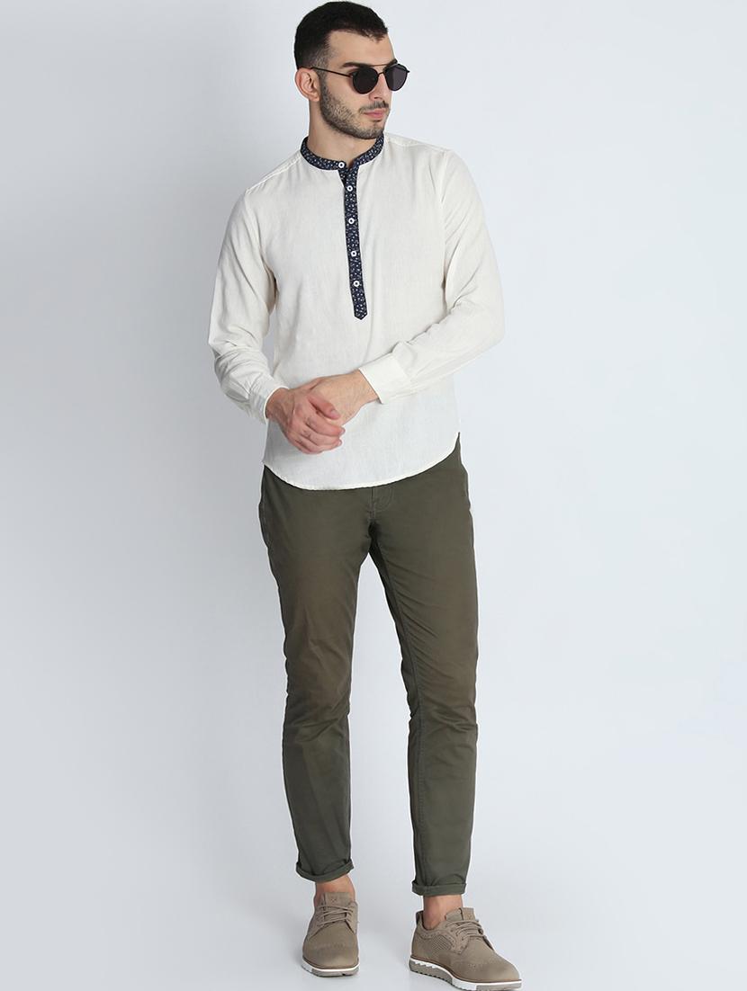 white solid short kurta - 16702175 - Zoom Image - 4