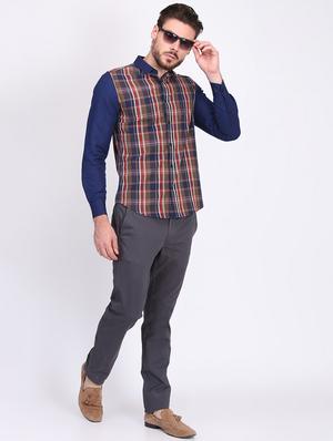 multi colored checkered casual shirt - 16702185 - Standard Image - 4