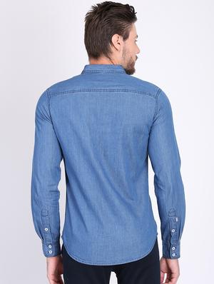blue printed casual shirt - 16702186 - Standard Image - 3