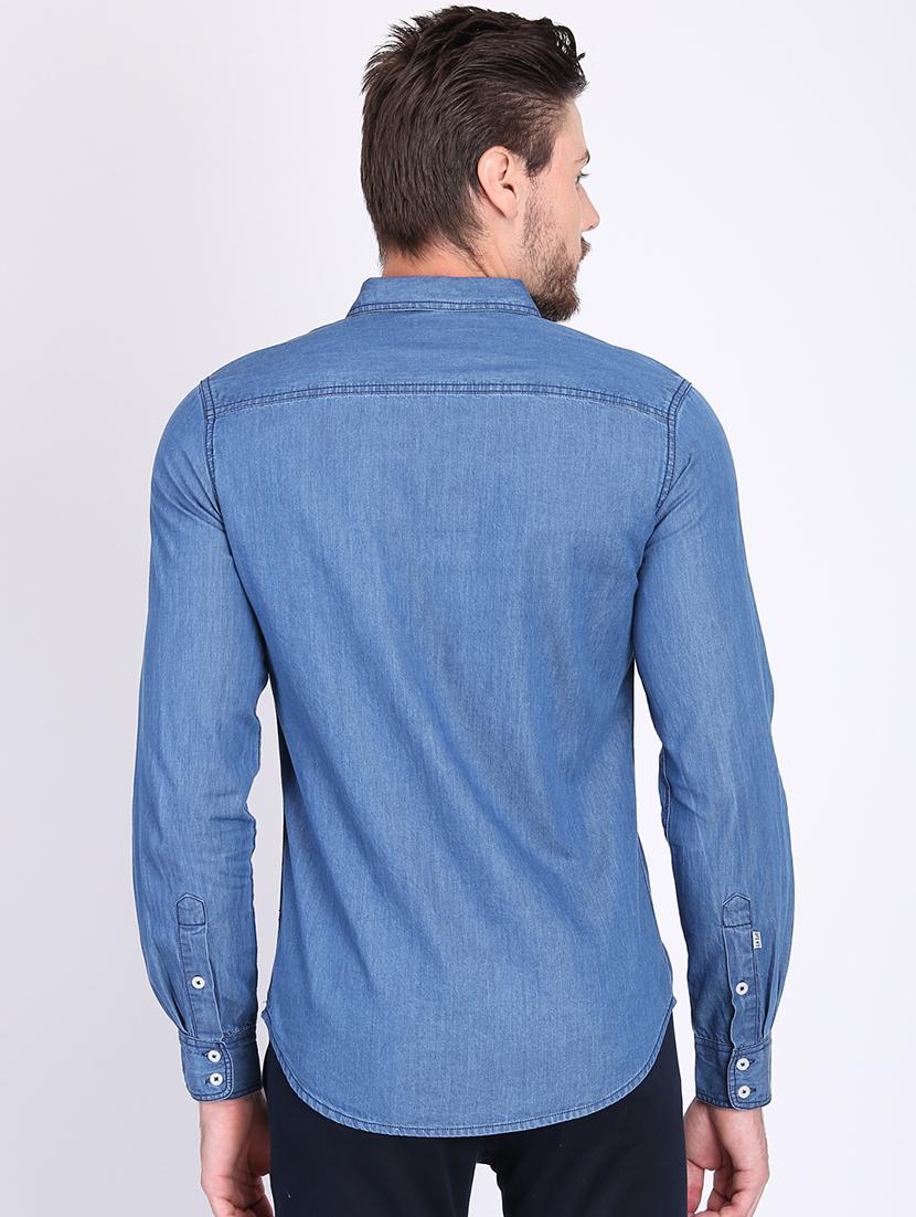 blue printed casual shirt - 16702186 - Zoom Image - 3