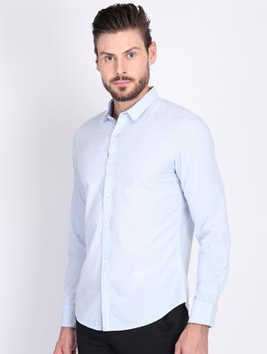 light blue checkered casual shirt - 16702195 - Standard Image - 2