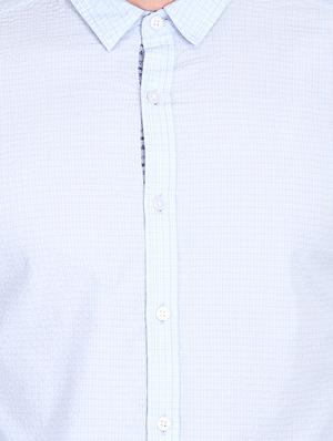 light blue checkered casual shirt - 16702195 - Standard Image - 5