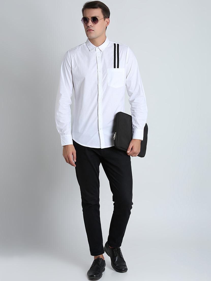 white taped casual shirt - 16702204 - Zoom Image - 4