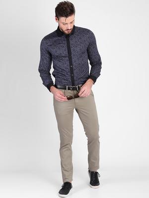 grey printed casual shirt - 16702211 - Standard Image - 4