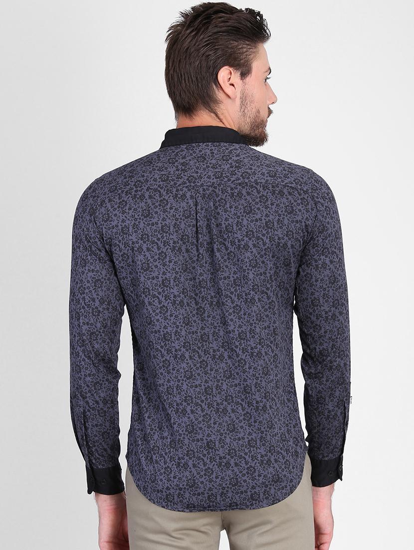 grey printed casual shirt - 16702211 - Zoom Image - 3