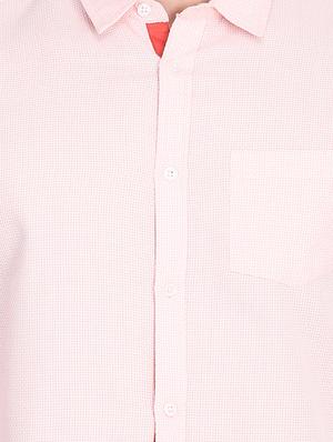 pink checkered casual shirt - 16702212 - Standard Image - 5