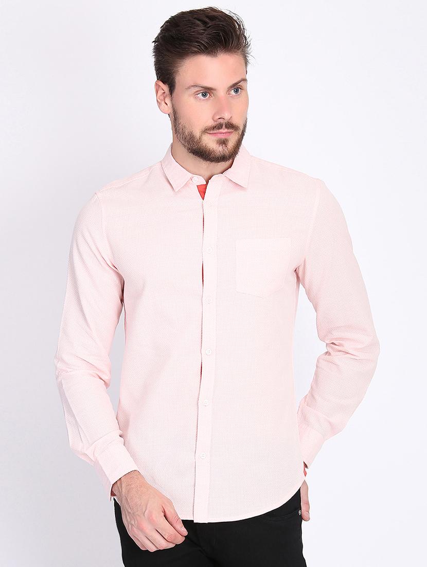 pink checkered casual shirt - 16702212 - Zoom Image - 1