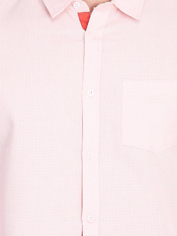 pink checkered casual shirt - 16702212 - Zoom Image - 5