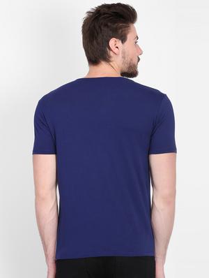 blue printed cut & sew pocket t-shirt - 16702219 - Standard Image - 3