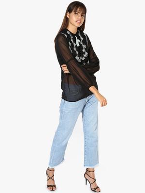tie up neck bishop sleeved top - 16702239 - Standard Image - 4