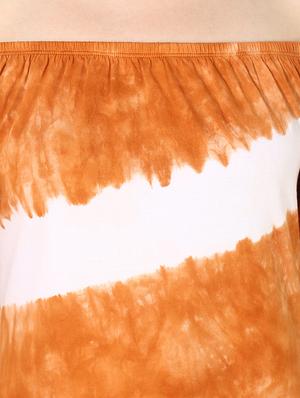 off shoulder tie & dye a-line dress - 16702241 - Standard Image - 5