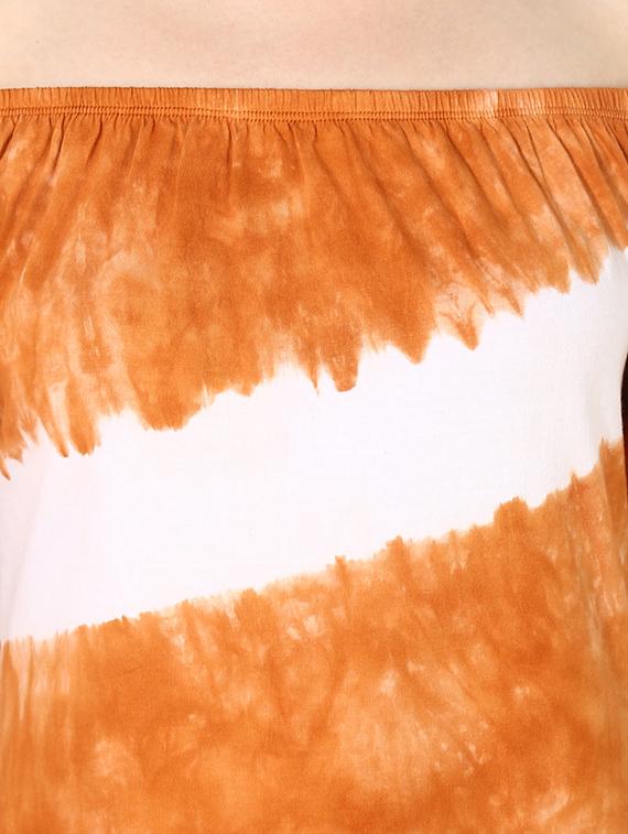 off shoulder tie & dye a-line dress - 16702241 - Zoom Image - 5