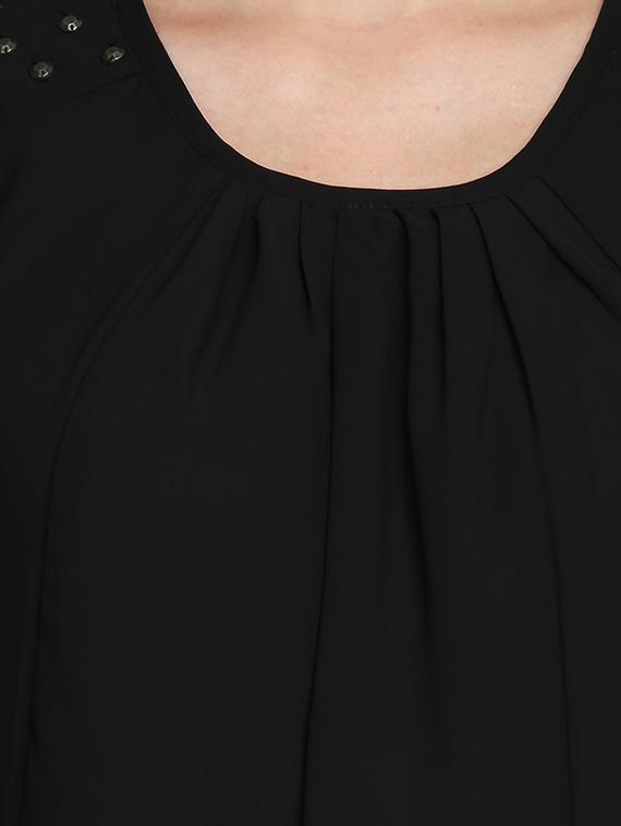 round neck embellished detail top - 16702243 - Zoom Image - 5