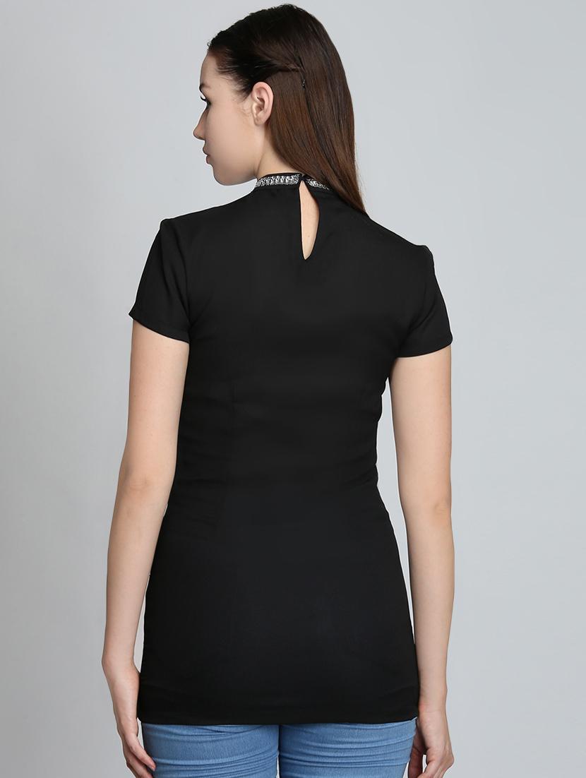 choker neck lace detail top - 16702244 - Zoom Image - 3
