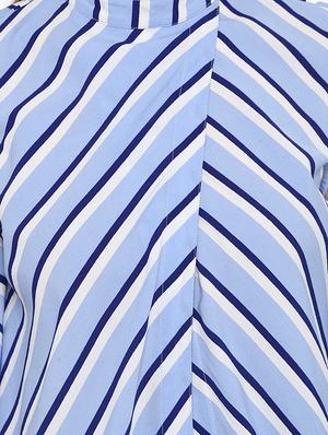 cold shoulder striped top - 16702249 - Standard Image - 5