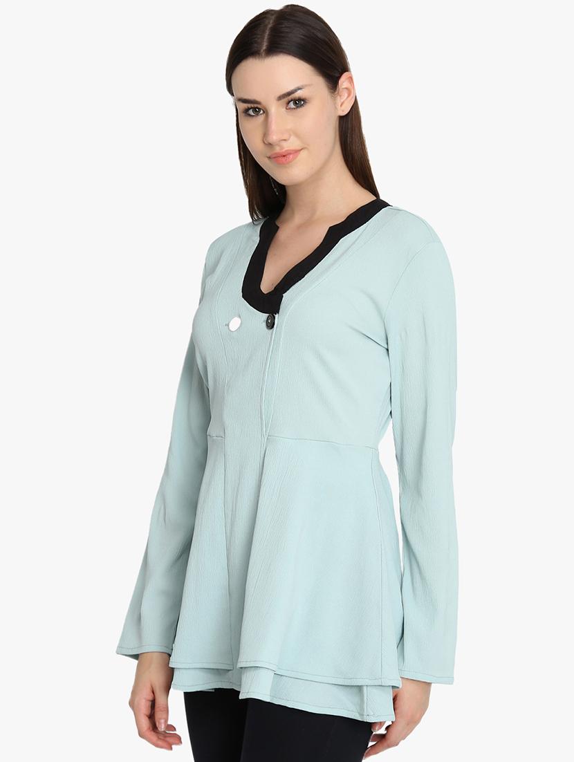 v-neck long sleeved tunic - 16702251 - Zoom Image - 2