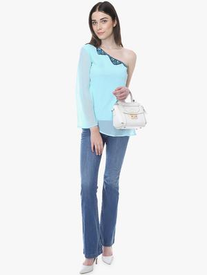 single shoulder solid top - 16702254 - Standard Image - 4