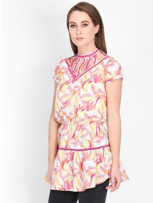 lace detail styled back tunic - 16702266 - Standard Image - 2