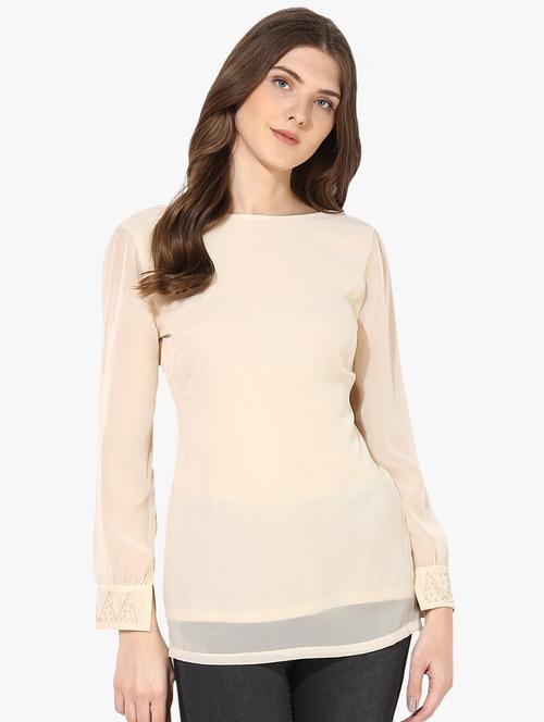 boat neck solid top - 16702268 - Standard Image - 1
