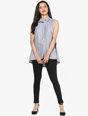gathered detail high low tunic - 16702278 - Standard Image - 4