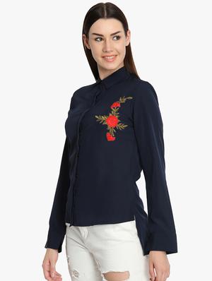 long sleeved applique shirt - 16702281 - Standard Image - 2