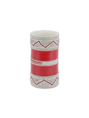 red silver tone bangles - 16702316 - Standard Image - 2