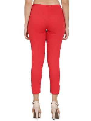 high rise button detail trouser - 16702696 - Standard Image - 3