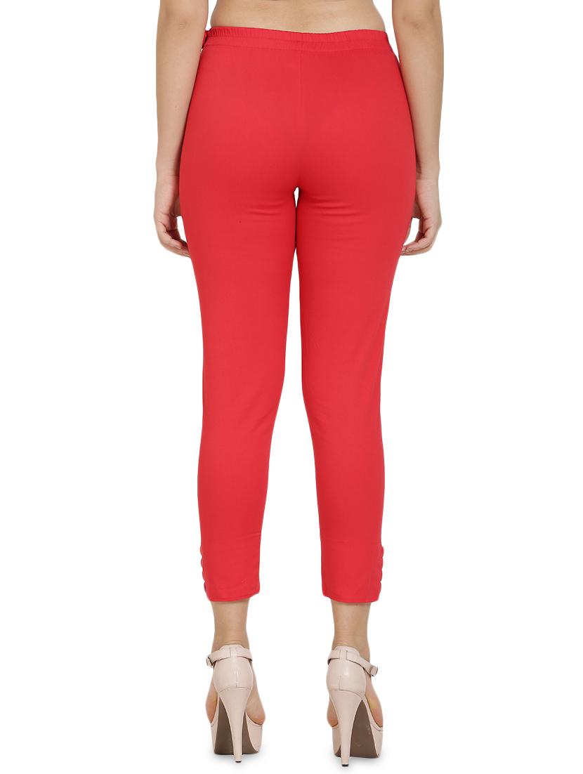 high rise button detail trouser - 16702696 - Zoom Image - 3