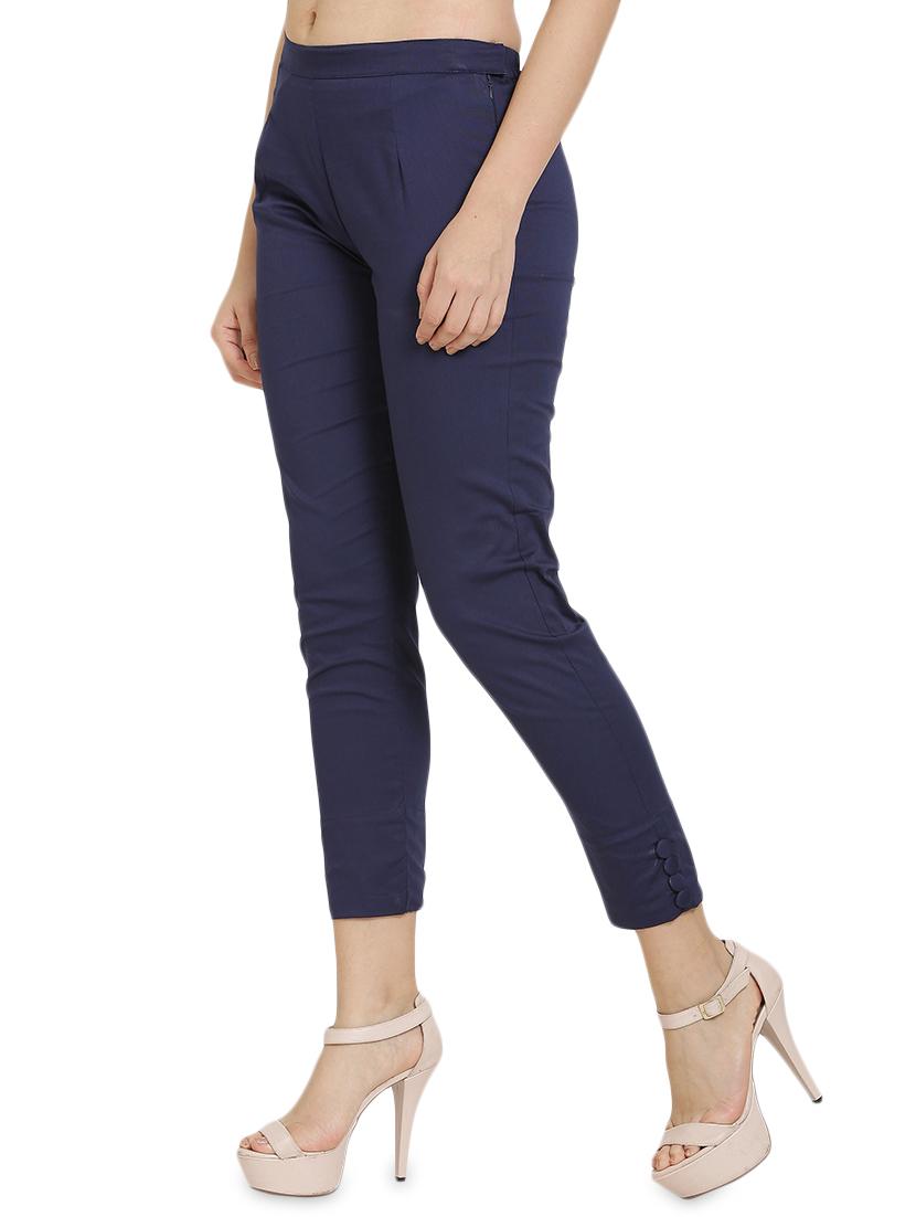 high rise button detail trouser - 16702697 - Zoom Image - 2