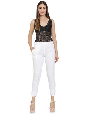 high rise button detail trouser - 16702698 - Standard Image - 4
