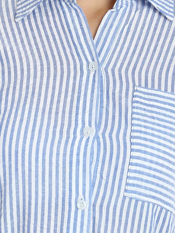 tie front striped shirt dress - 16702718 - Zoom Image - 5