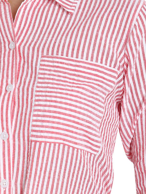 tie front striped shirt dress - 16702720 - Zoom Image - 5