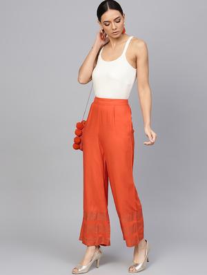 printed straight palazzo - 16702941 - Standard Image - 4
