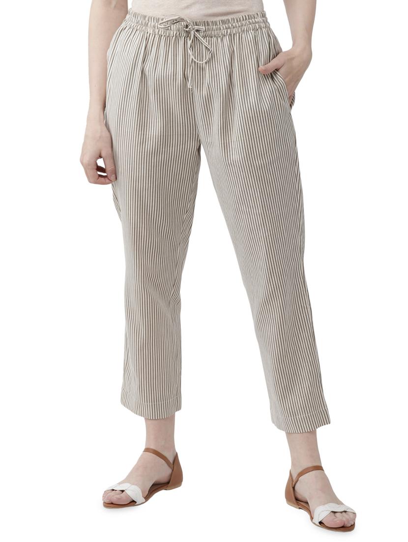tie knot striped straight trouser - 16703059 - Zoom Image - 1