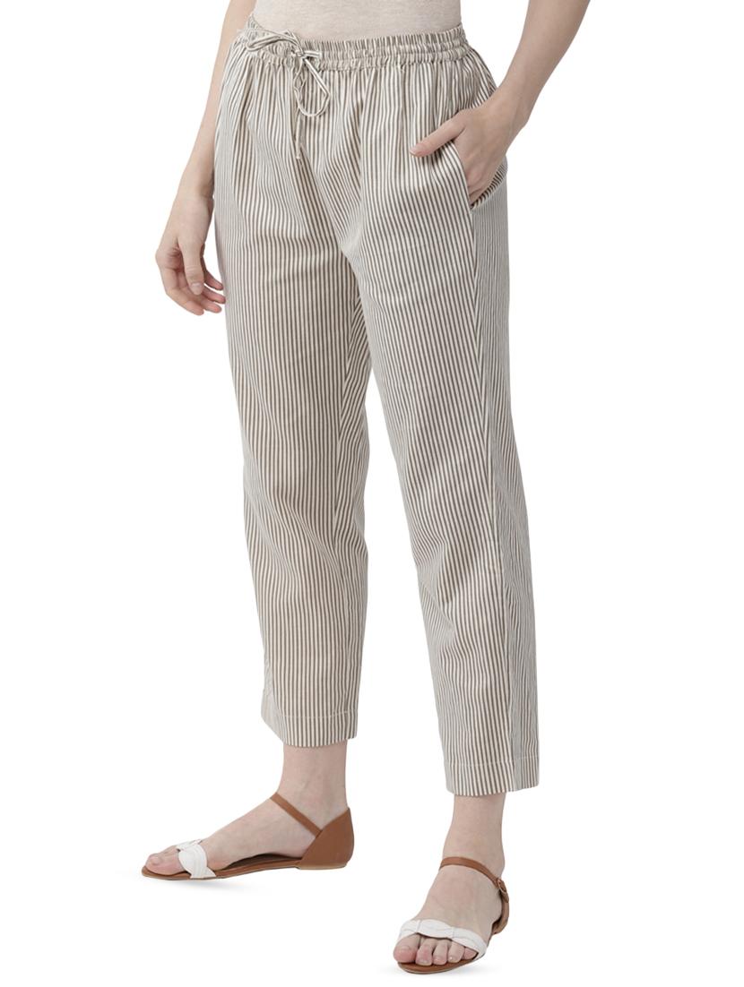 tie knot striped straight trouser - 16703059 - Zoom Image - 2
