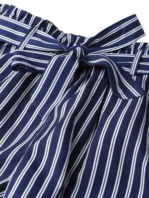 tie knot striped shorts - 16703060 - Standard Image - 5