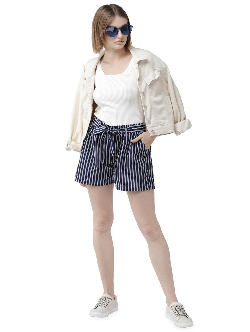 tie knot striped shorts - 16703060 - Zoom Image - 4
