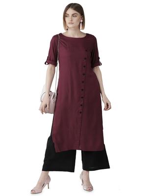 solid straight kurta - 16703062 - Standard Image - 4