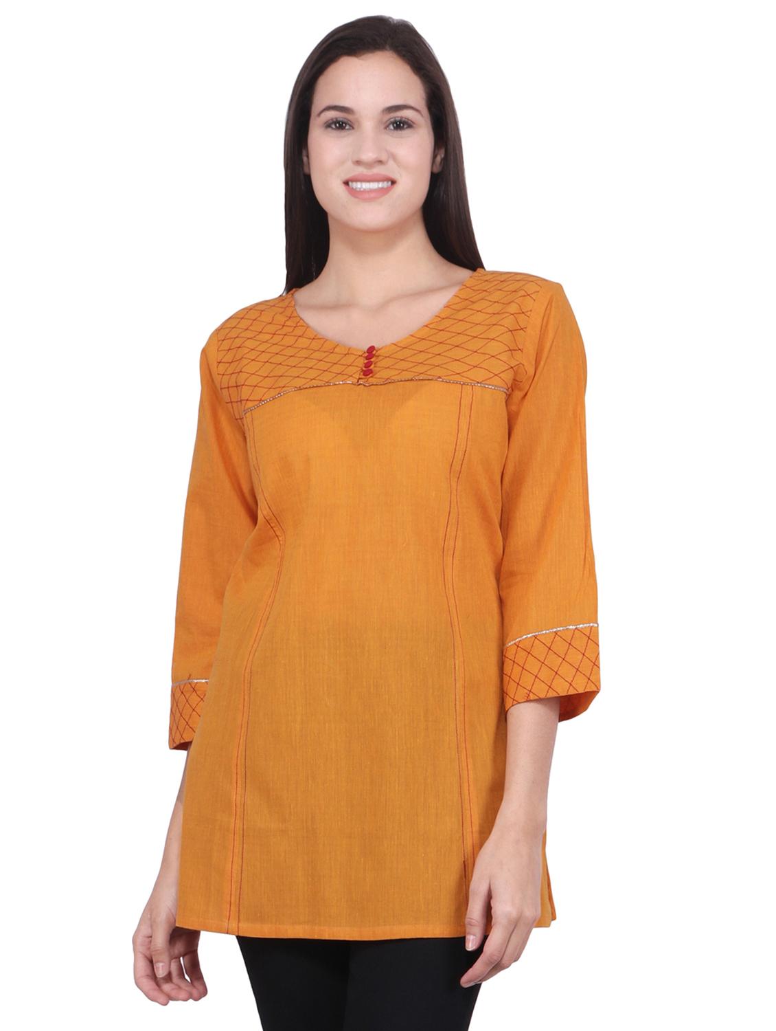 solid straight kurti - 16703070 - Zoom Image - 1