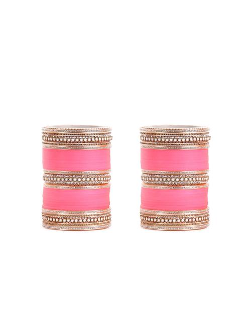 pink gold tone metal bangles - 16703099 - Standard Image - 1