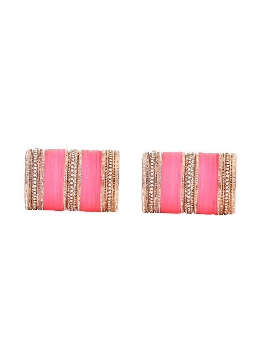 pink gold tone metal bangles - 16703099 - Zoom Image - 2