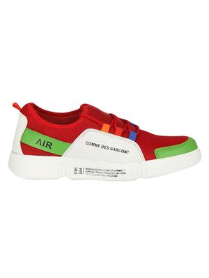 red mesh lace up sneakers - 16703113 - Standard Image - 2