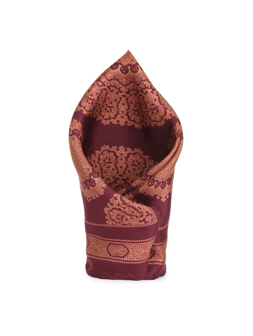 brown silk pocketsquare - 16703265 - Zoom Image - 1