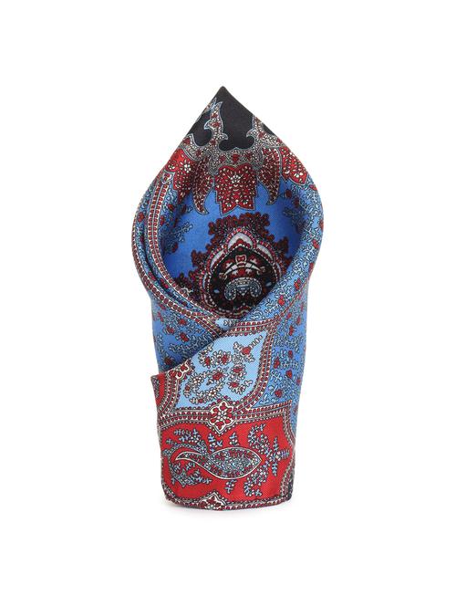 blue silk pocketsquare - 16703270 - Standard Image - 1