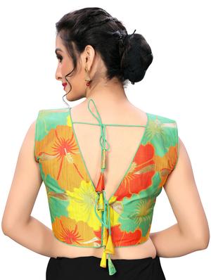 floral print back detailed blouse - 16703325 - Standard Image - 3