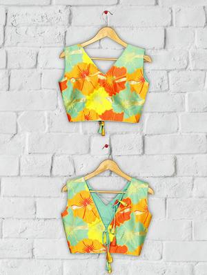 floral print back detailed blouse - 16703325 - Standard Image - 4