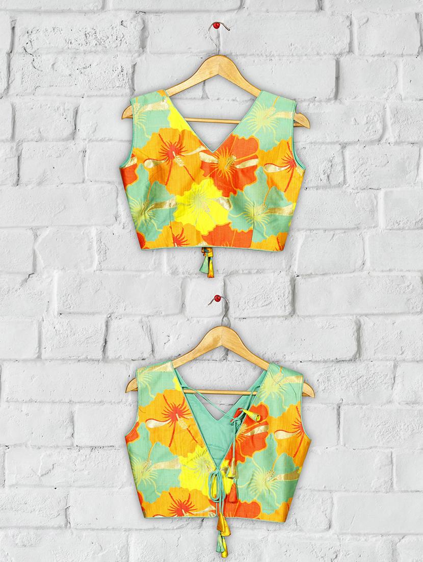 floral print back detailed blouse - 16703325 - Zoom Image - 4