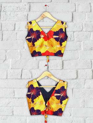 floral print back detailed blouse - 16703327 - Standard Image - 4