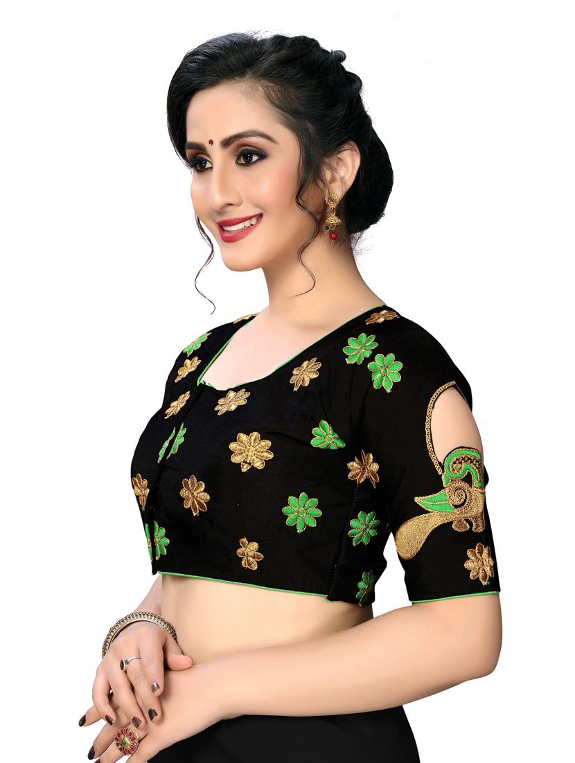 solid embroidered blouse - 16703346 - Zoom Image - 2