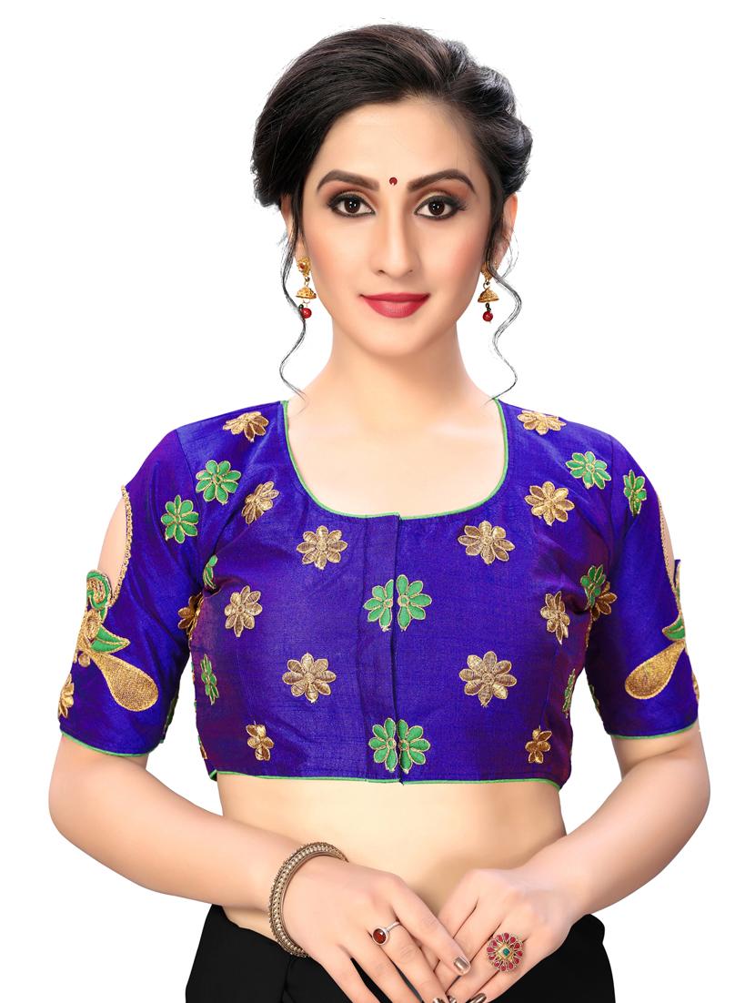 solid embroidered blouse - 16703347 - Zoom Image - 1